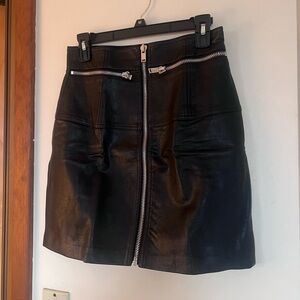 Black Leather Skirt